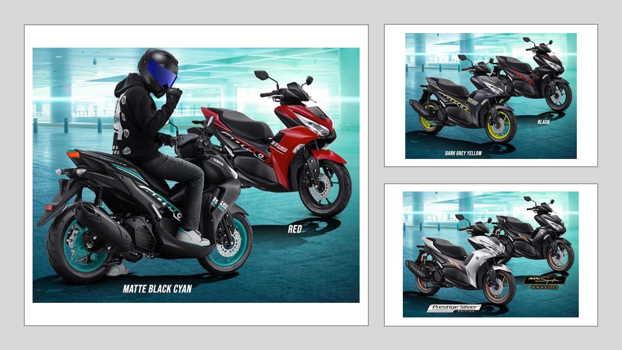 Grafis dan warna baru All New Aerox 155 Connected / @yamahaindonesia