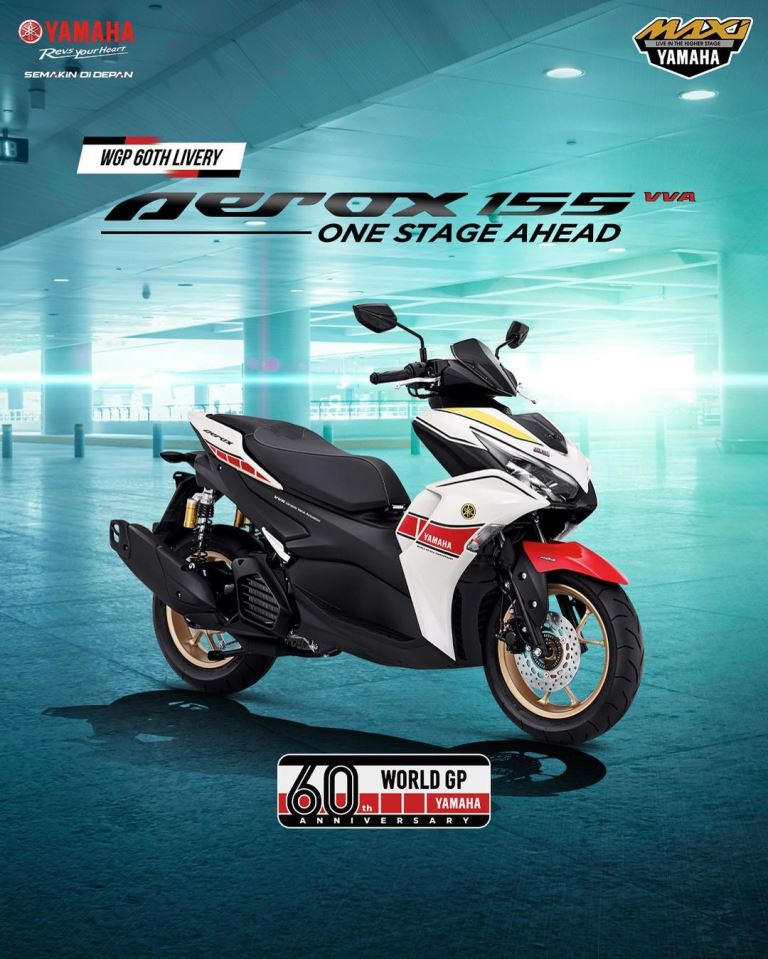 All New Aerox 155 WGP 60Th Livery / @yamahaindonesia