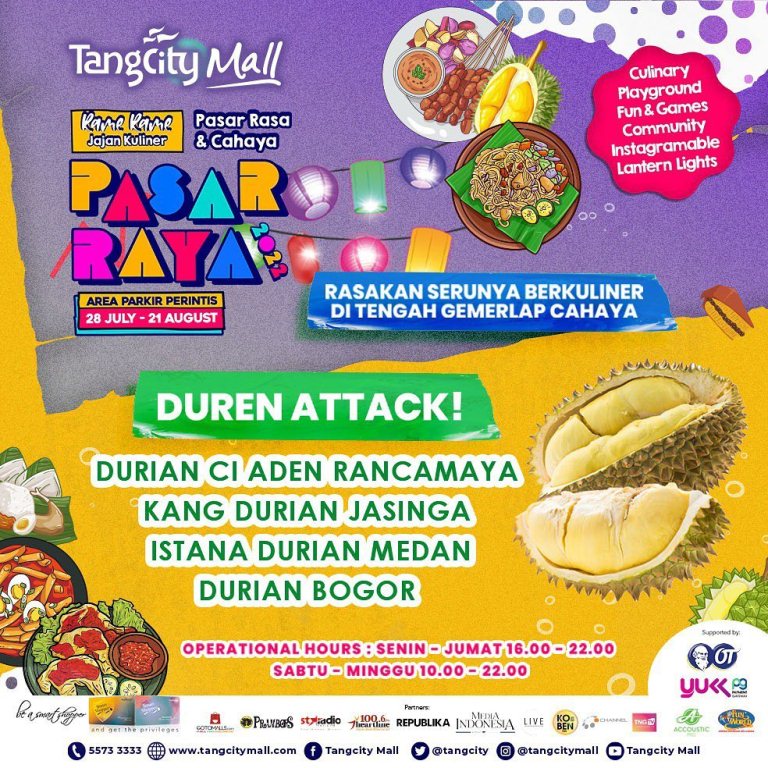 Duren Attack di Rame-Rame Jajan Kuliner Tangcity Pasar Rasa dan Cahaya. Gambar IG @ramerame_foodcarnival